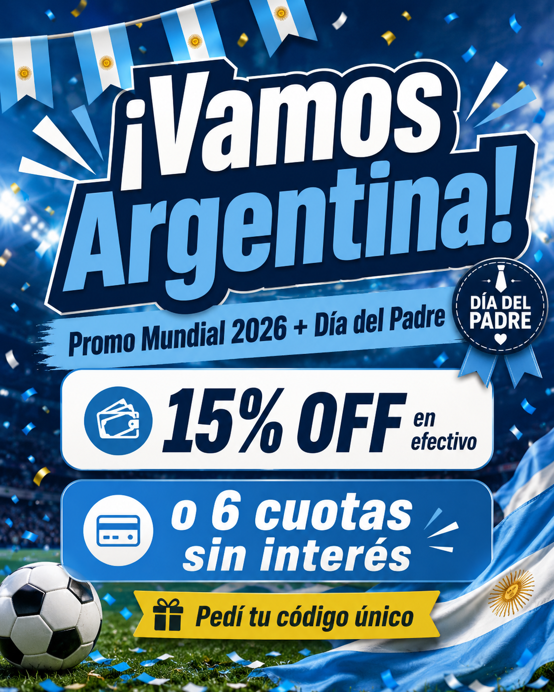 Promo Mundial 2026 Vamos Argentina