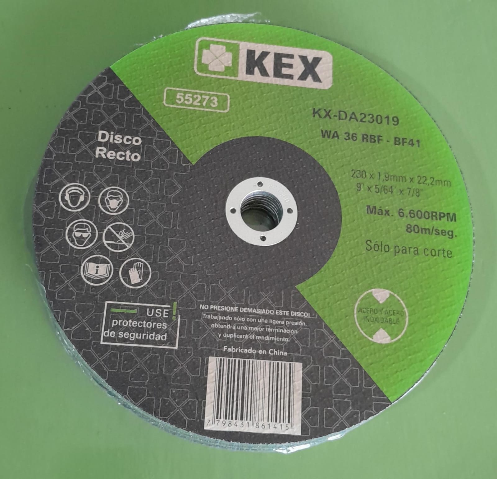 DISCO ABRASIVO KEX 230X1.9mm