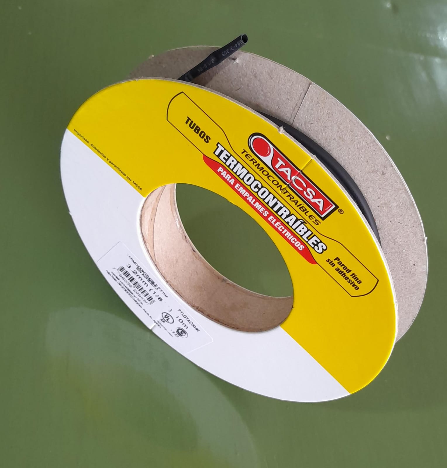 CINTA PVC TERMOCONTRAIBLE TACSA 3.2mm(1/8") X MT