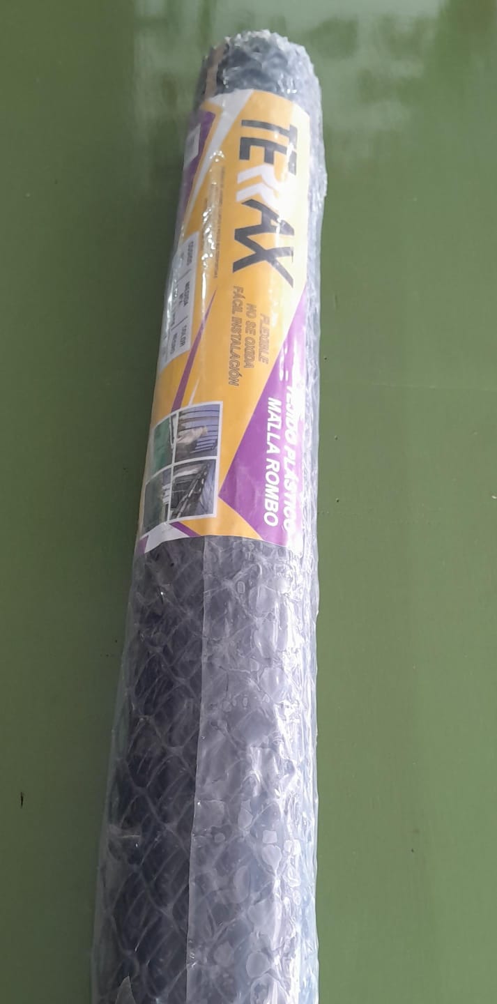 TEJIDO PLASTICO TERRAX ROMBO Nº4 25X25mm X 5MT.