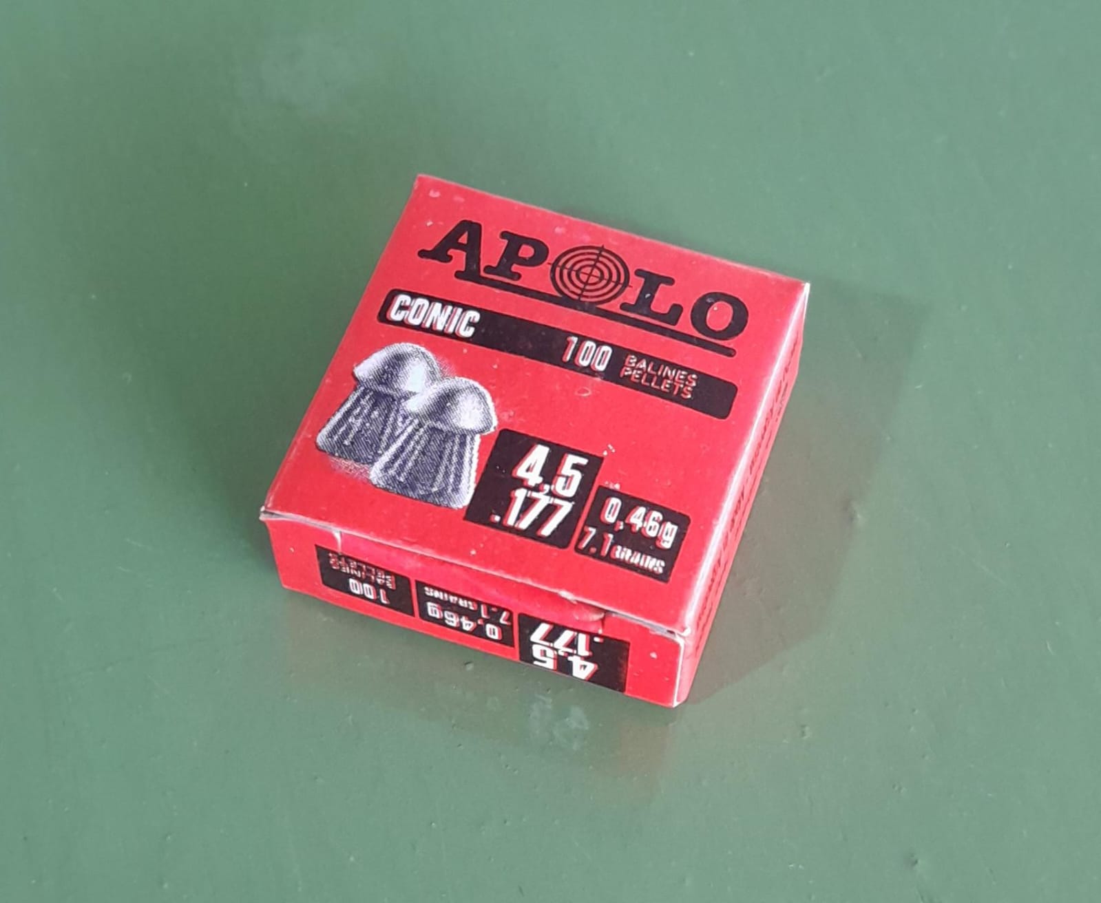 BALINES APOLO CONICO 4.5mm X 100UN.