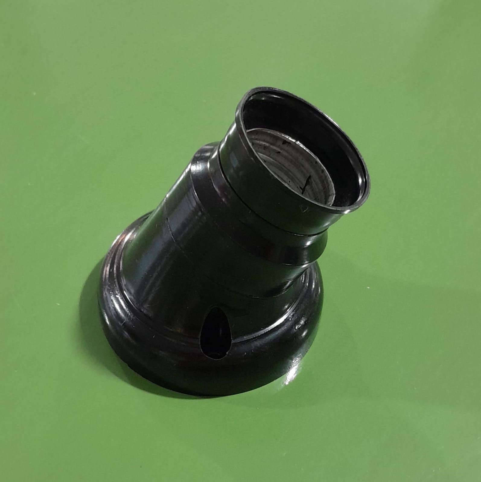 PORTALAMPARA 3 PIEZAS CURVO BLANCO/NEGRO