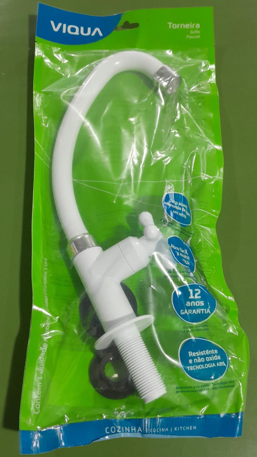 GRIFO COCINA DE MESA 1/2" BLANCO VIQUA