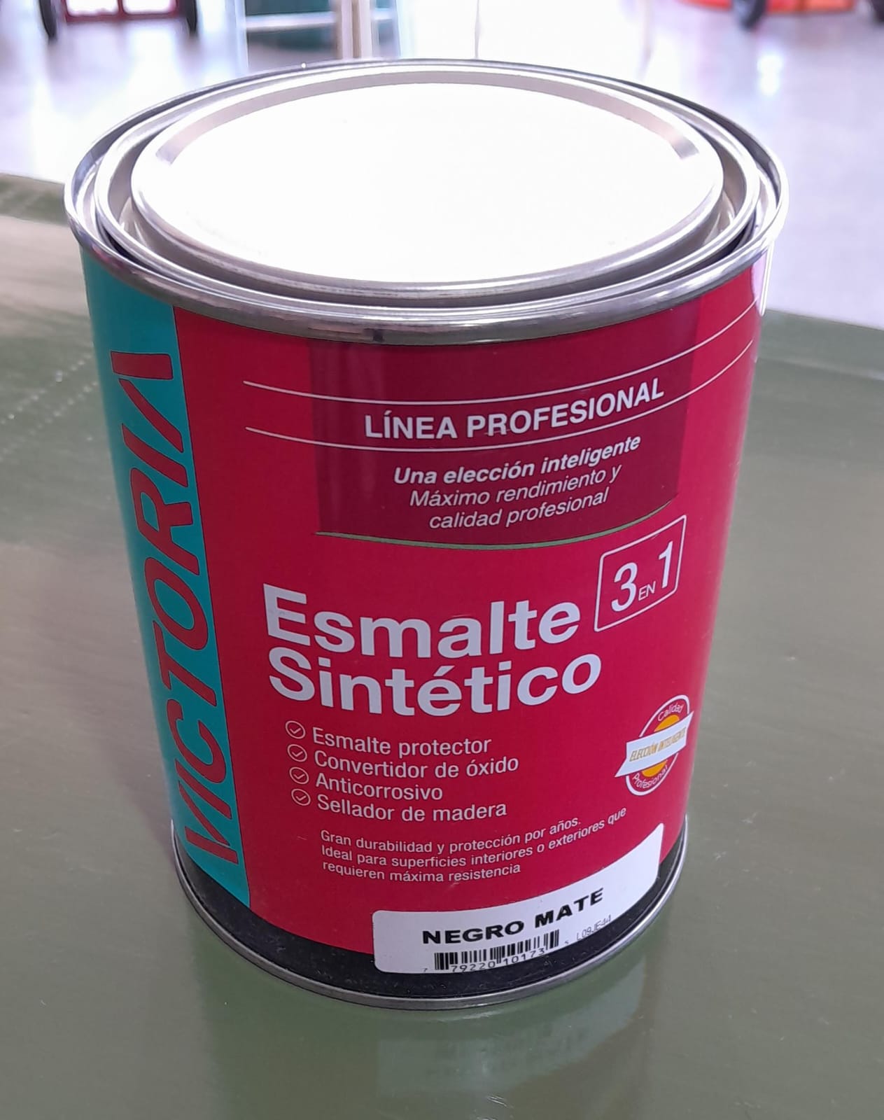 ESMALTE SINTETICO 3 EN 1 NEGRO MATE VICTORIA 1LT