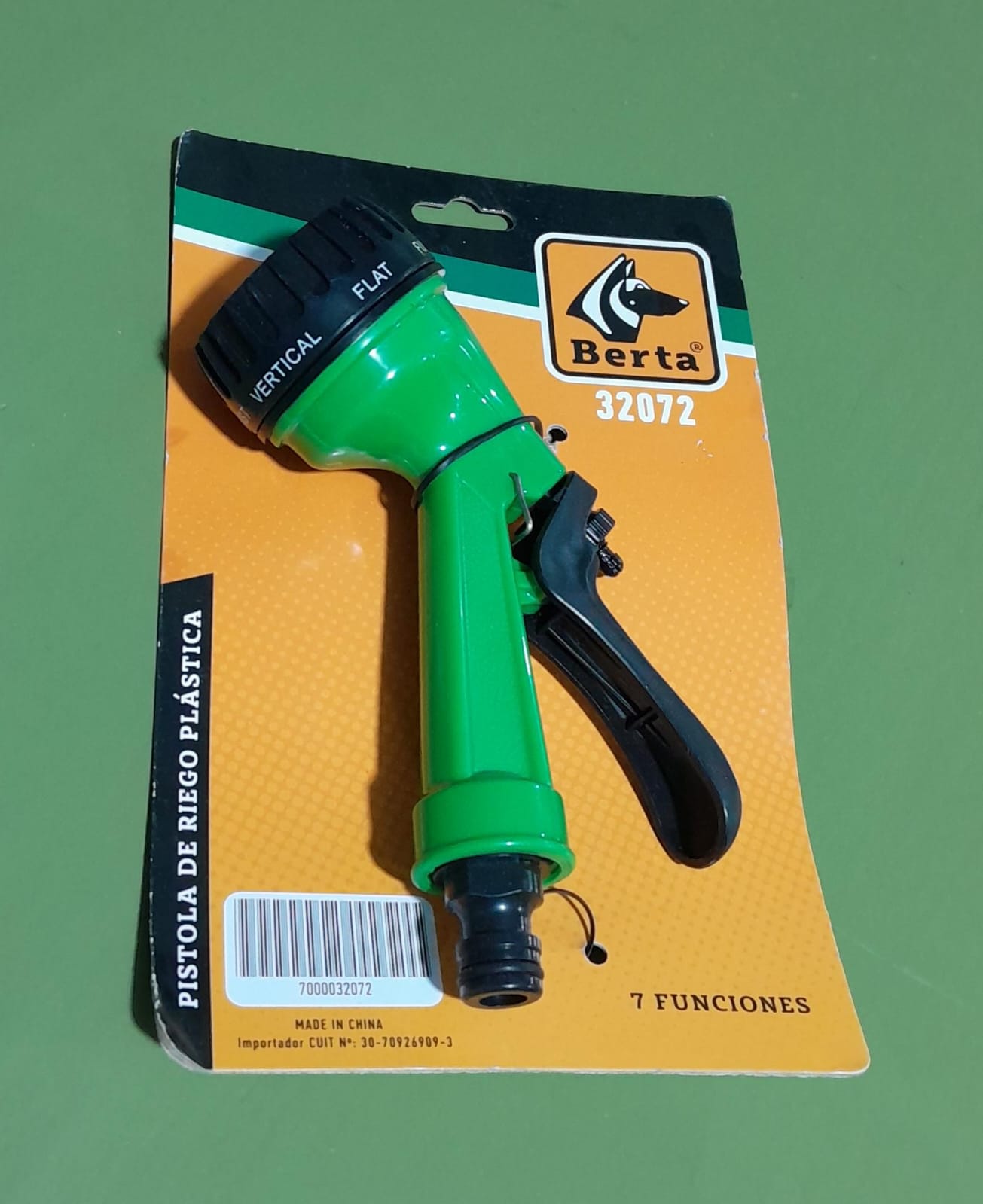 PISTOLA DE RIEGO 7 FUNCIONES PLASTICA ECO BERTA