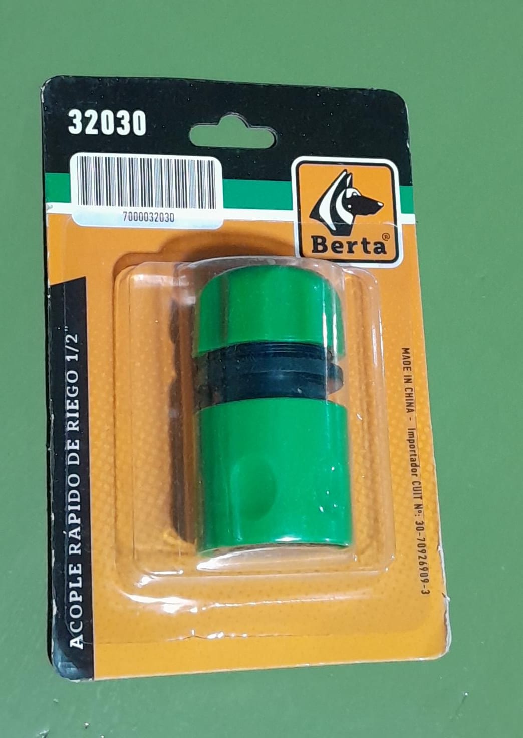 ACOPLE RAPIDO RIEGO 1/2 " CON AUTO  STOP BERTA