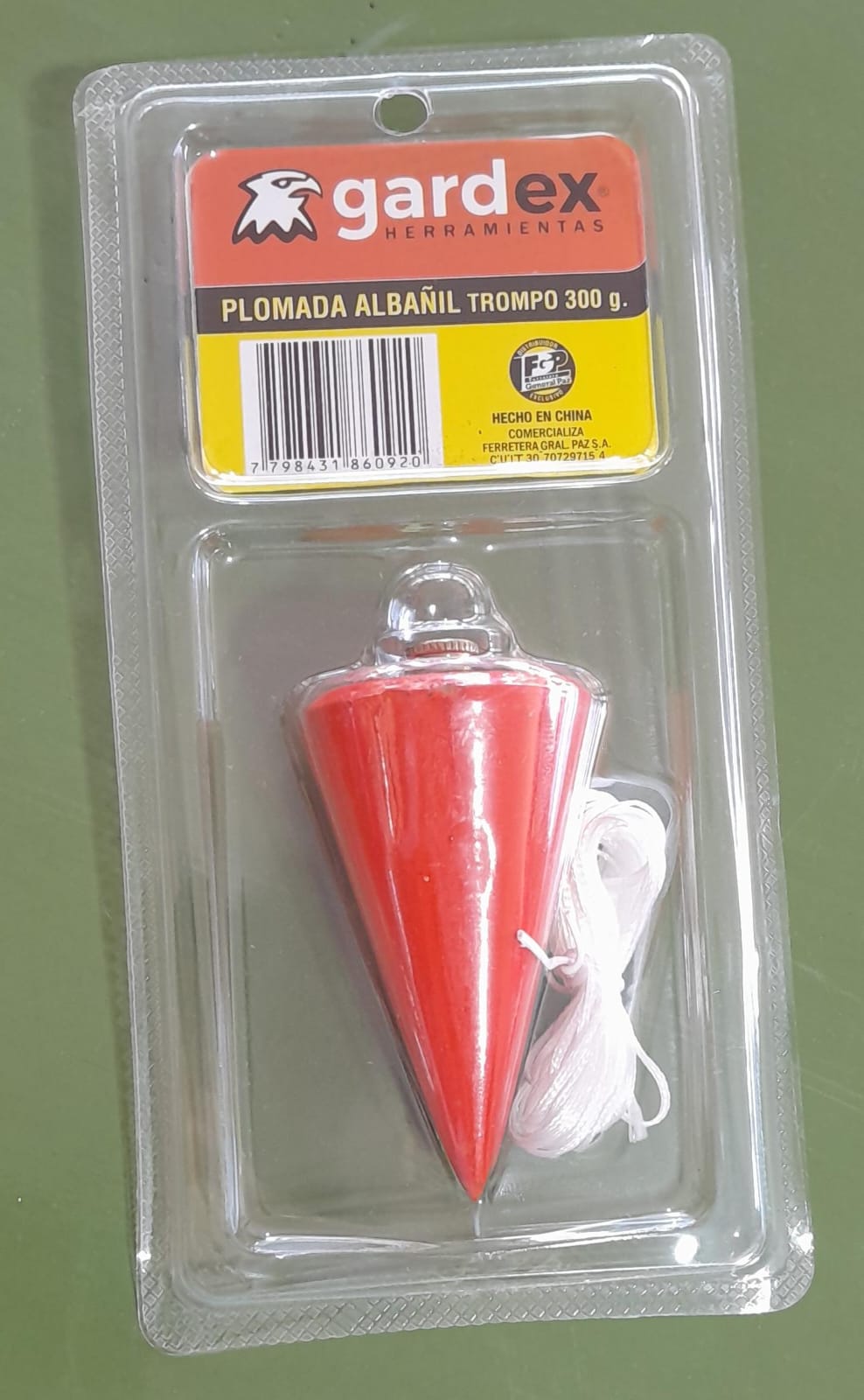 PLOMADA ALBAÑIL GARDEX 300gs