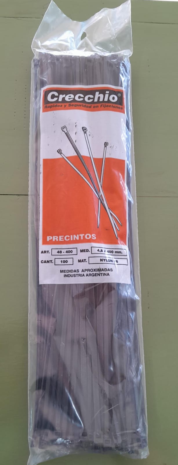PRECINTO CRECCHIO NEGRO 4.8X400