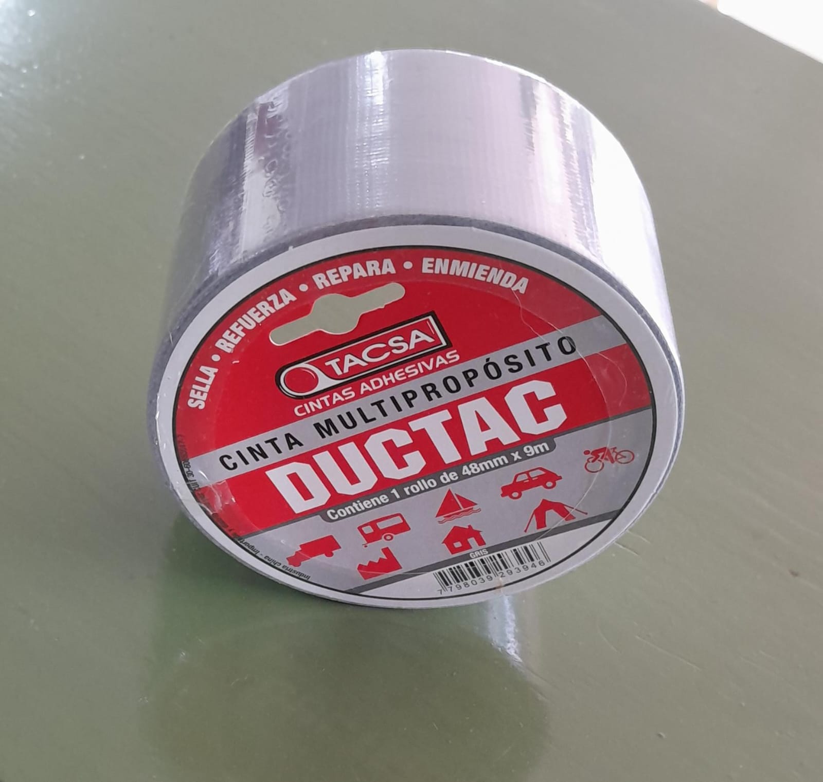CINTA MULTIPROPOSITO GRIS DUCTAC 9MT