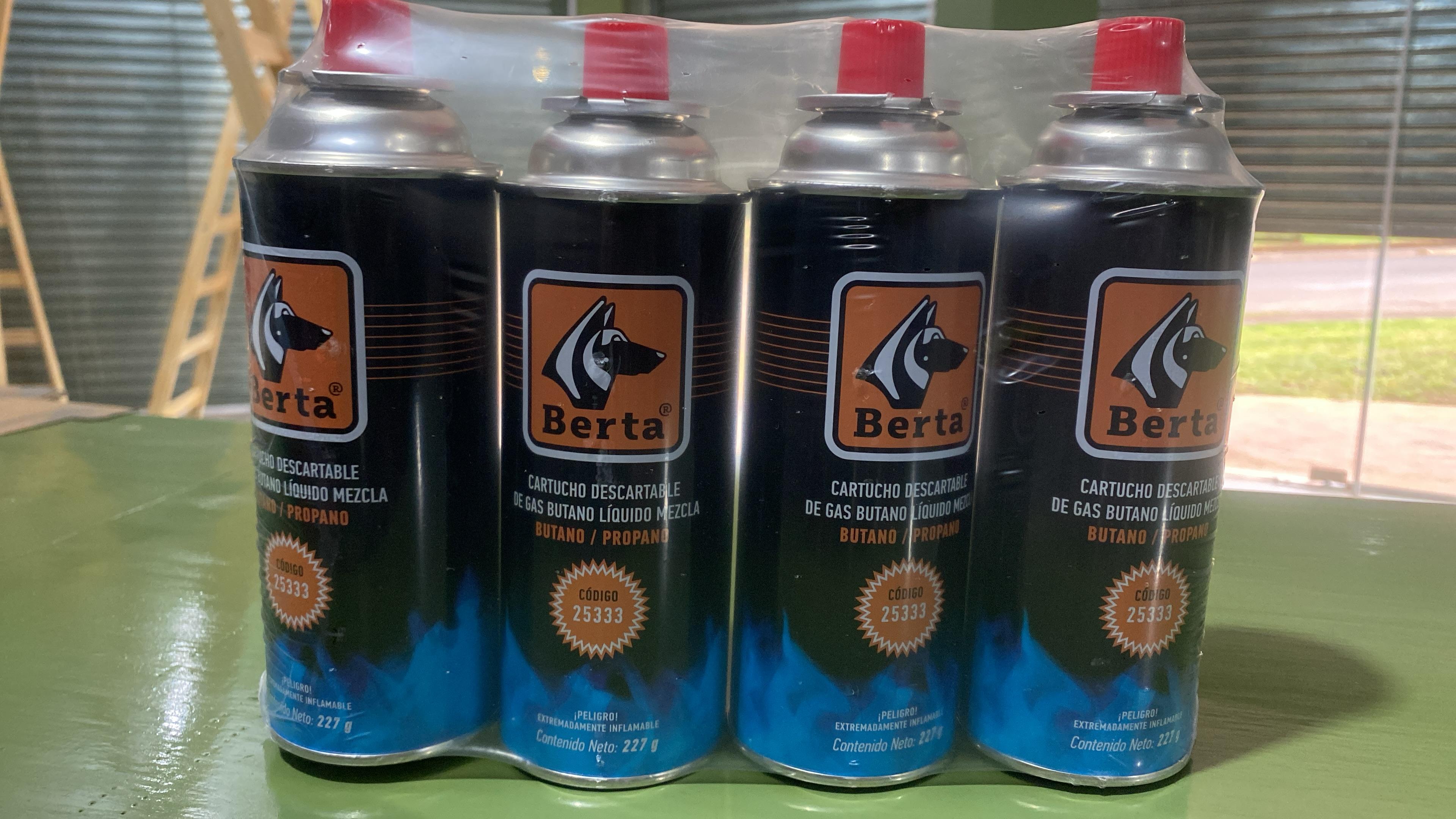CARTUCHO DESCARTABLE GAS BUTANO 227G BERTA