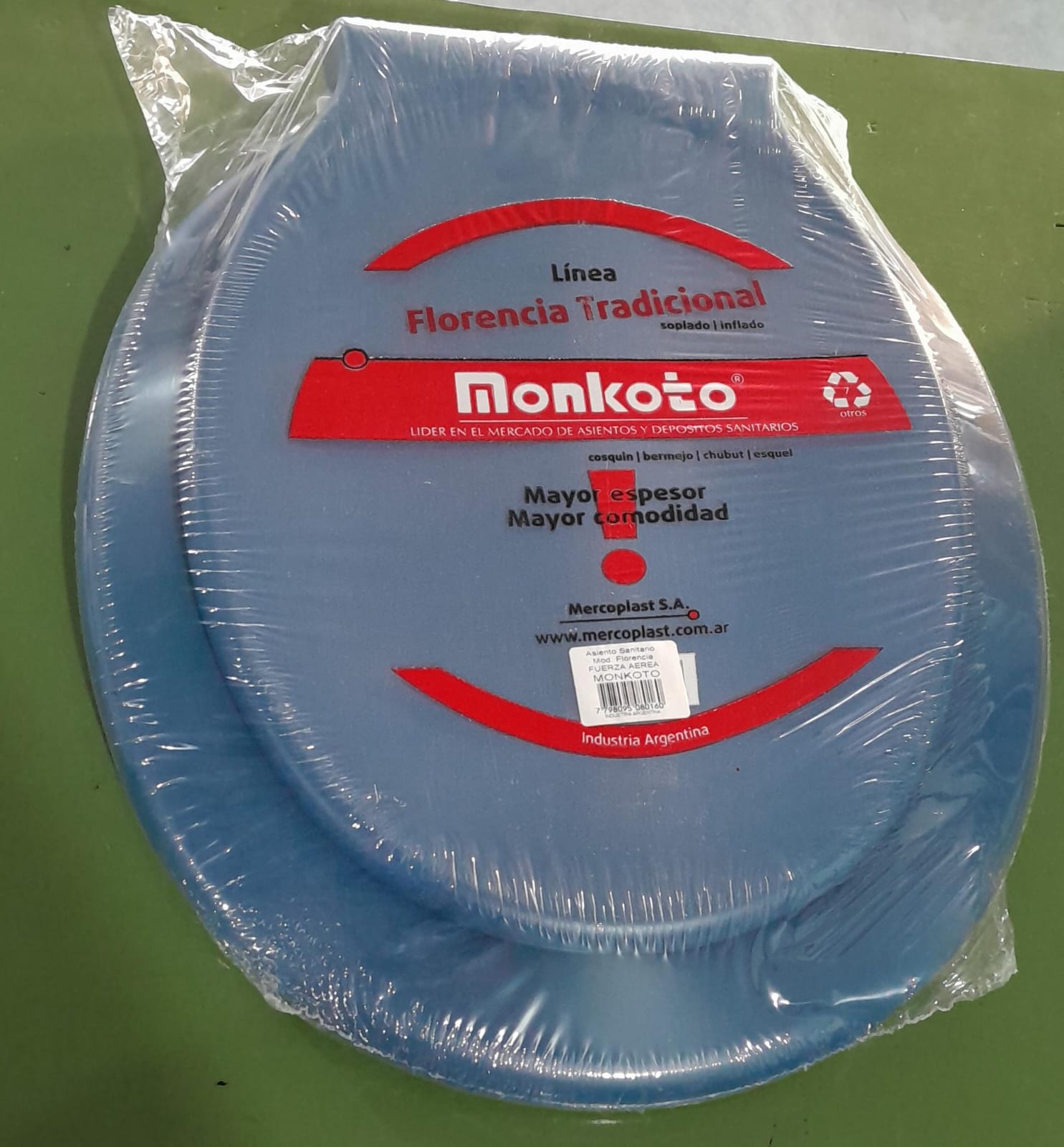 ASIENTO PLASTICO FLORENCIA AZUL