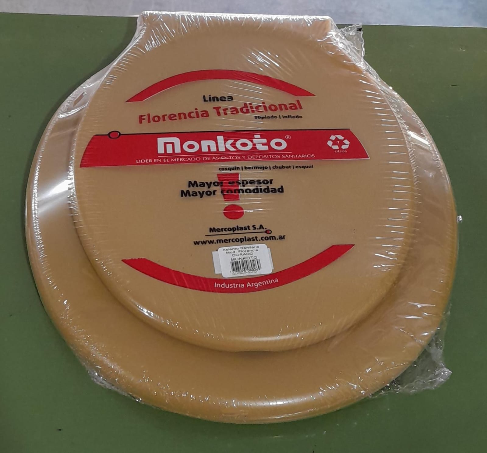 ASIENTO PLASTICO FLORENCIA DORADO