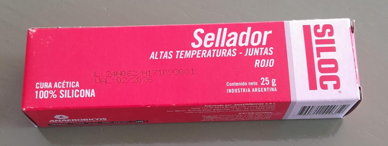SELLADOR ALTA TEMPERATURA ROJO SILOC 25g