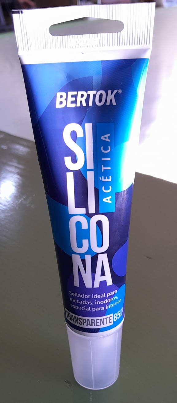 SILICONA ACETICA TRANSPARENTE BERTOK 85gs