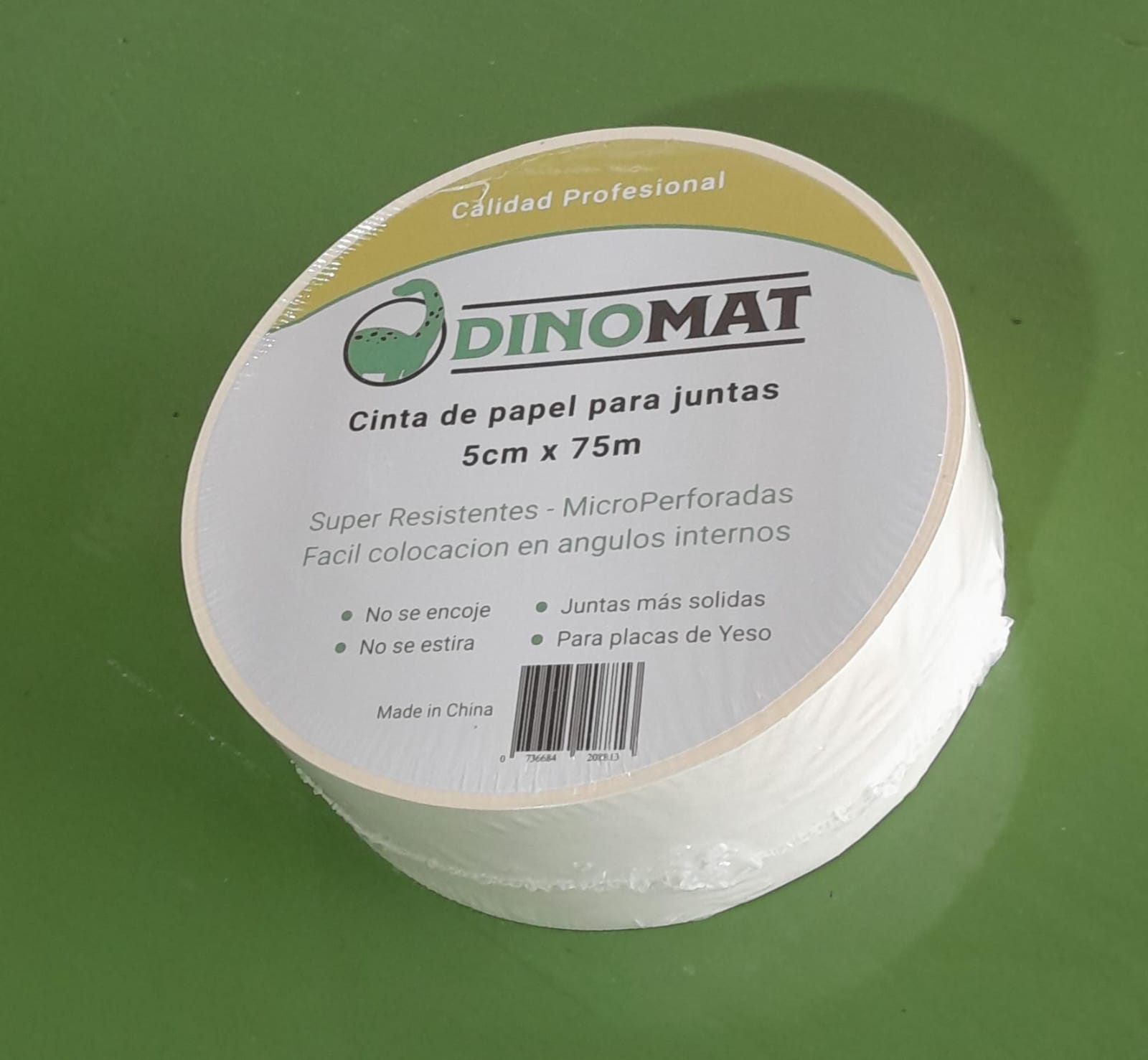 CINTA PAPEL P/JUNTAS PLACA YESO DINOMAT 50mmX75mt