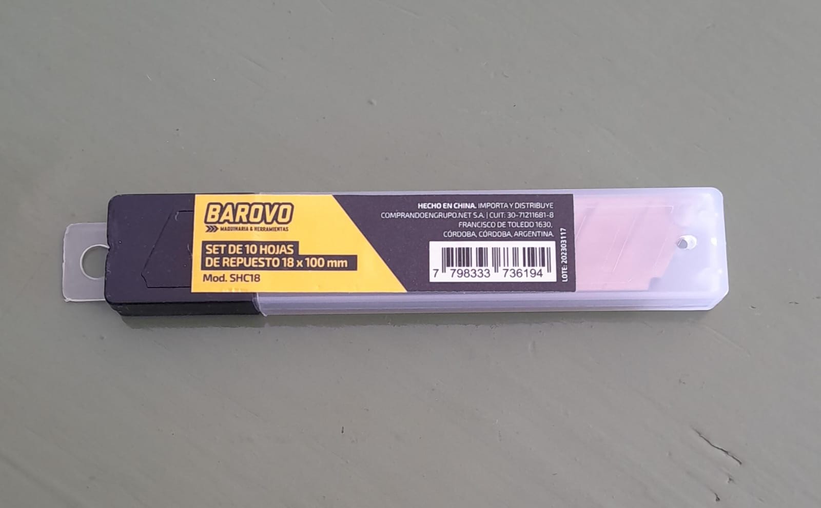 SET 10 HOJAS REPUESTO CUTTER 18X100mm