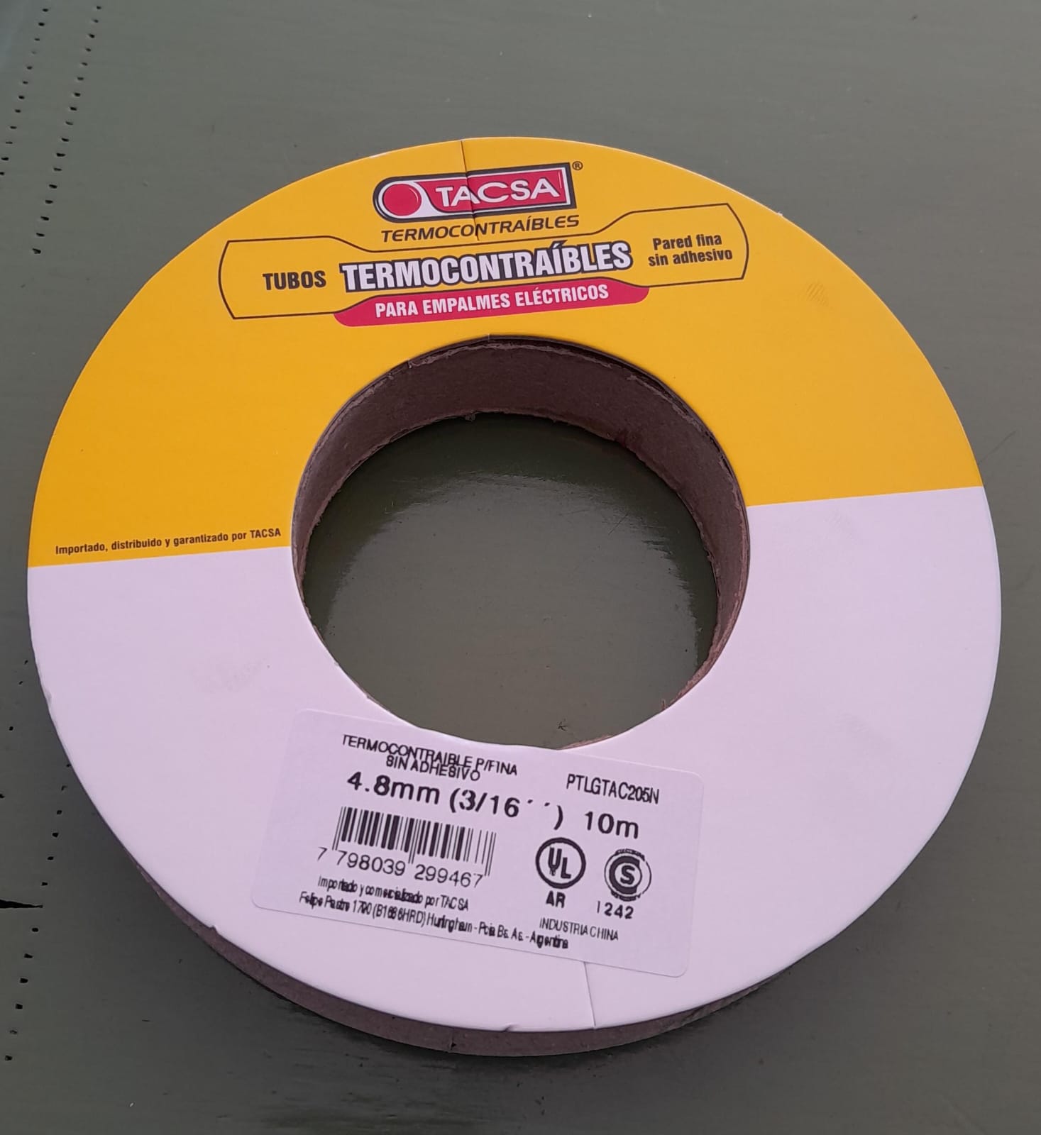 CINTA PVC TERMOCONTRAIBLE TACSA 3/16"(4.8mm) X MT