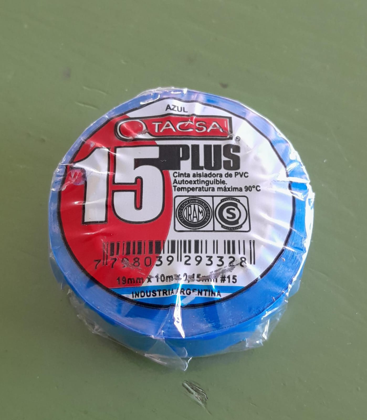 CINTA AISLADORA PVC AZUL TACSA 10MT