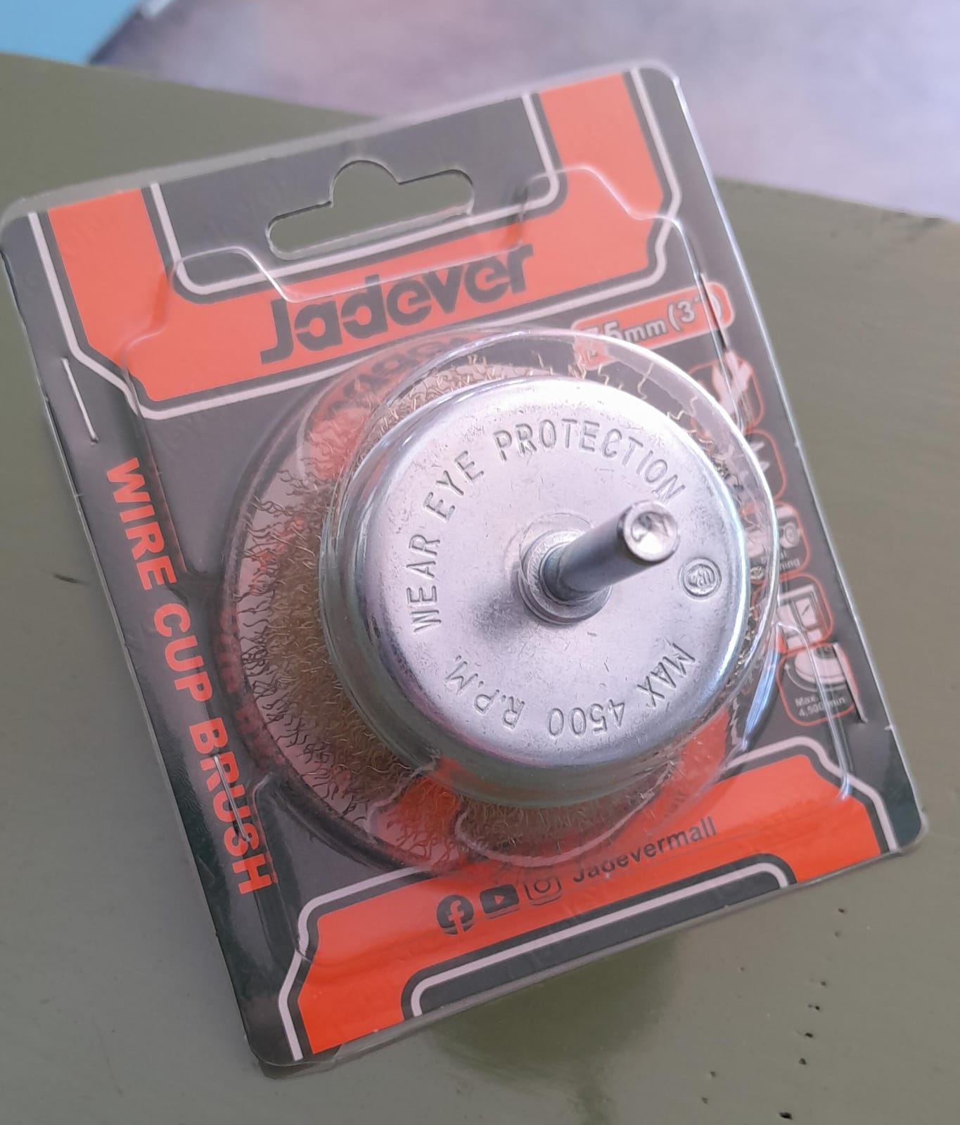 CEPILLO COPA ALAMBRE P/TALADRO JADEVER