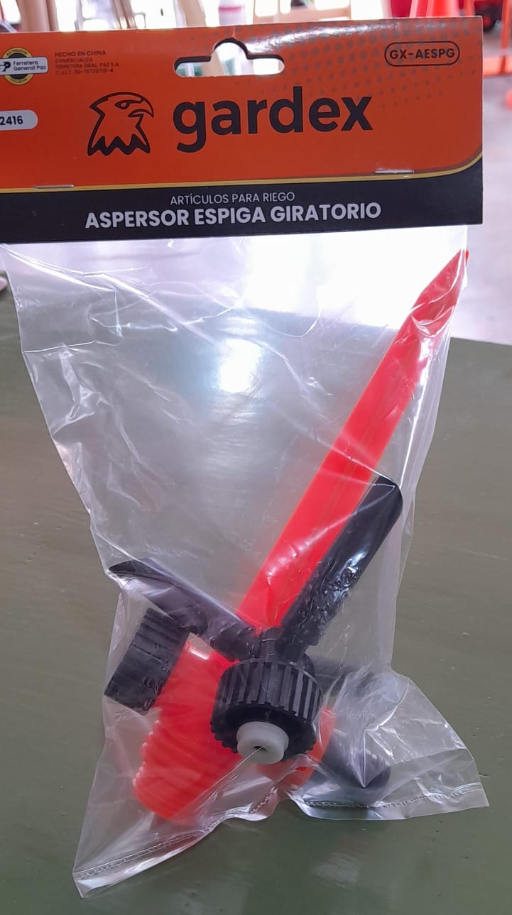 ASPERSOR RIEGO ESPIGA GIRATORIO GARDEX