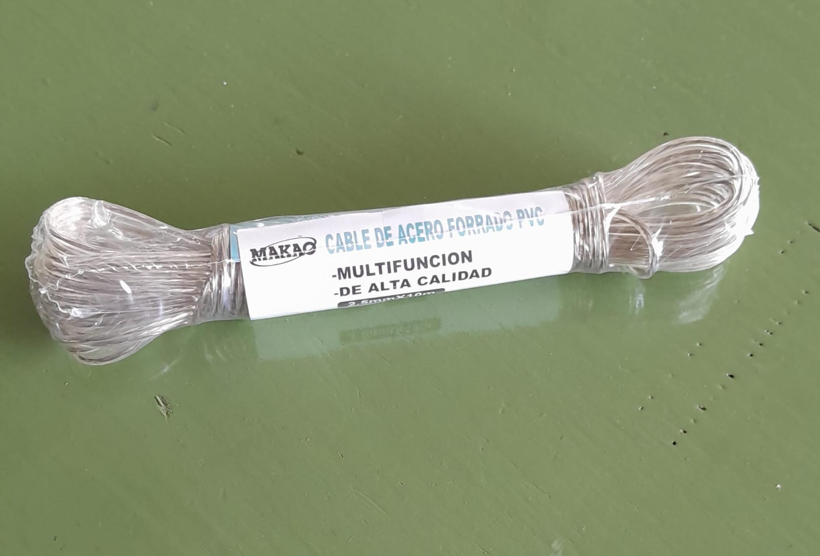 CABLE ACERO FORRADO P/TENDEDERO 10MT