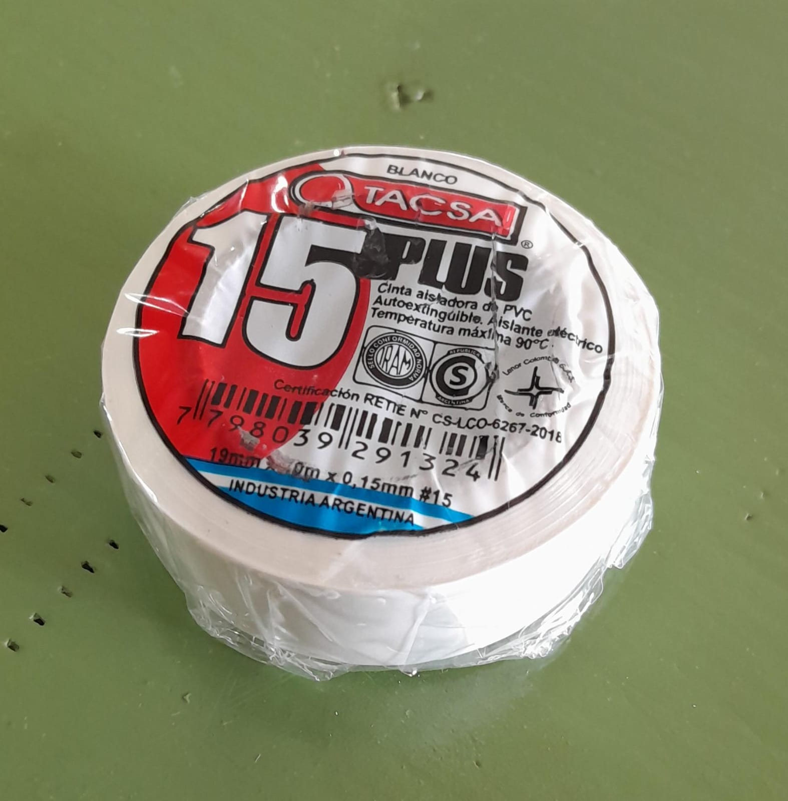 CINTA AISLADORA BLANCA TACSA 10MT