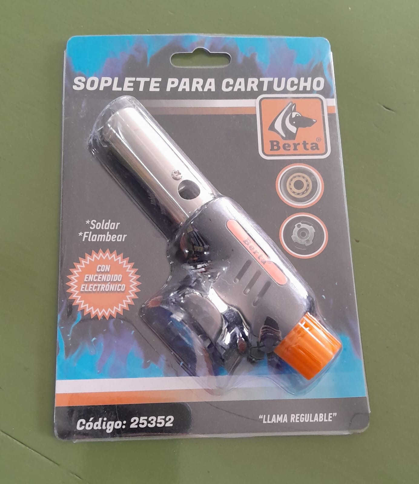 SOPLETE P/CARTUCHO GAS BUTANO BERTA