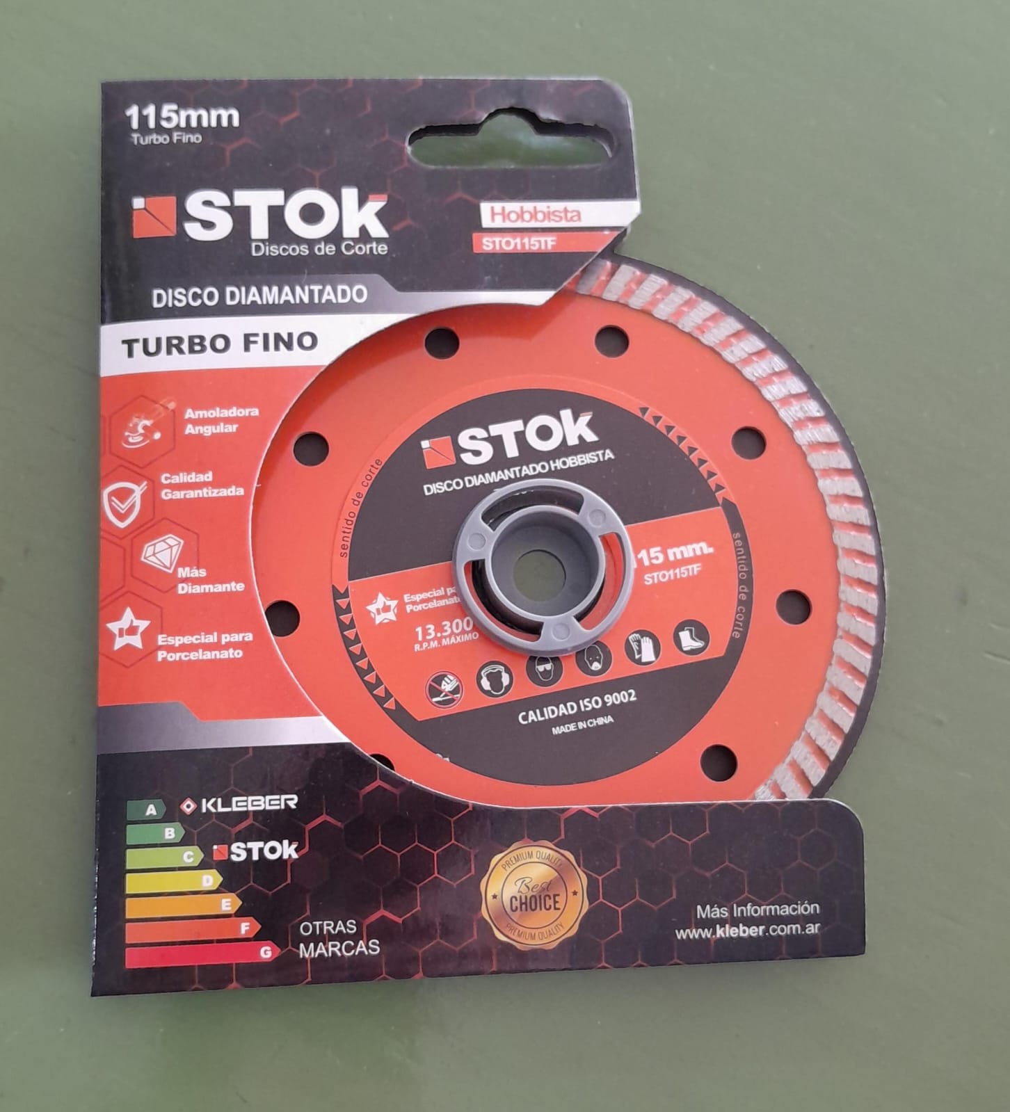 DISCO DIAMANTADO P/PORCELANATO 115mm STOK