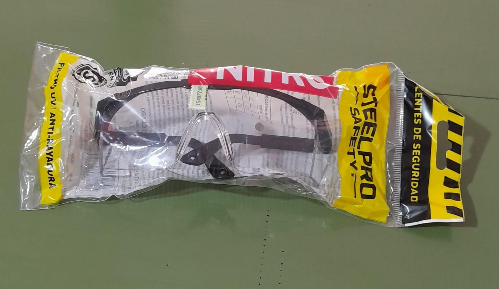 Anteojo Patilla Regulable Incoloro STEELPRO