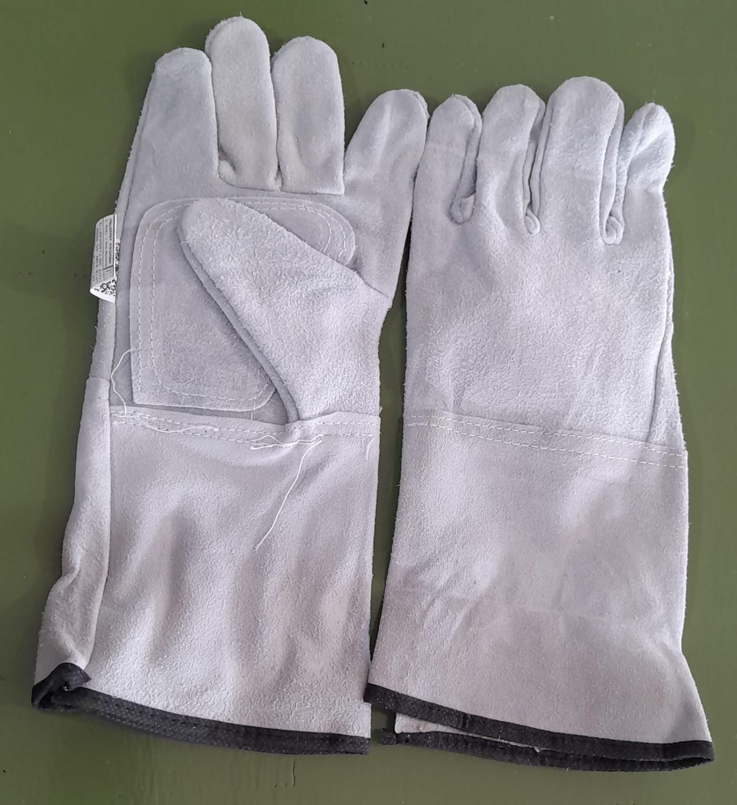 GUANTE CUERO DESCARNE PUÑO LARGO T10 (PAR)