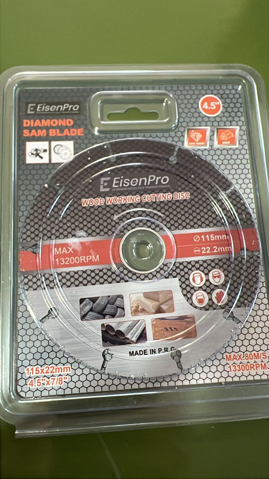 DISCO CORTE PARA MADERA DIAMANTADO EISEN PRO