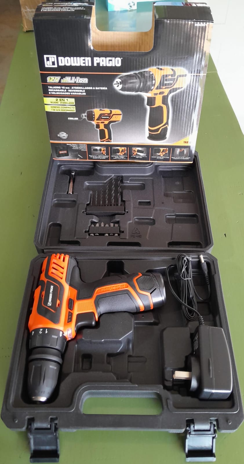 TALADRO ATORNILLADOR A BATERIA 12V 10MM DOWEN PAGIO