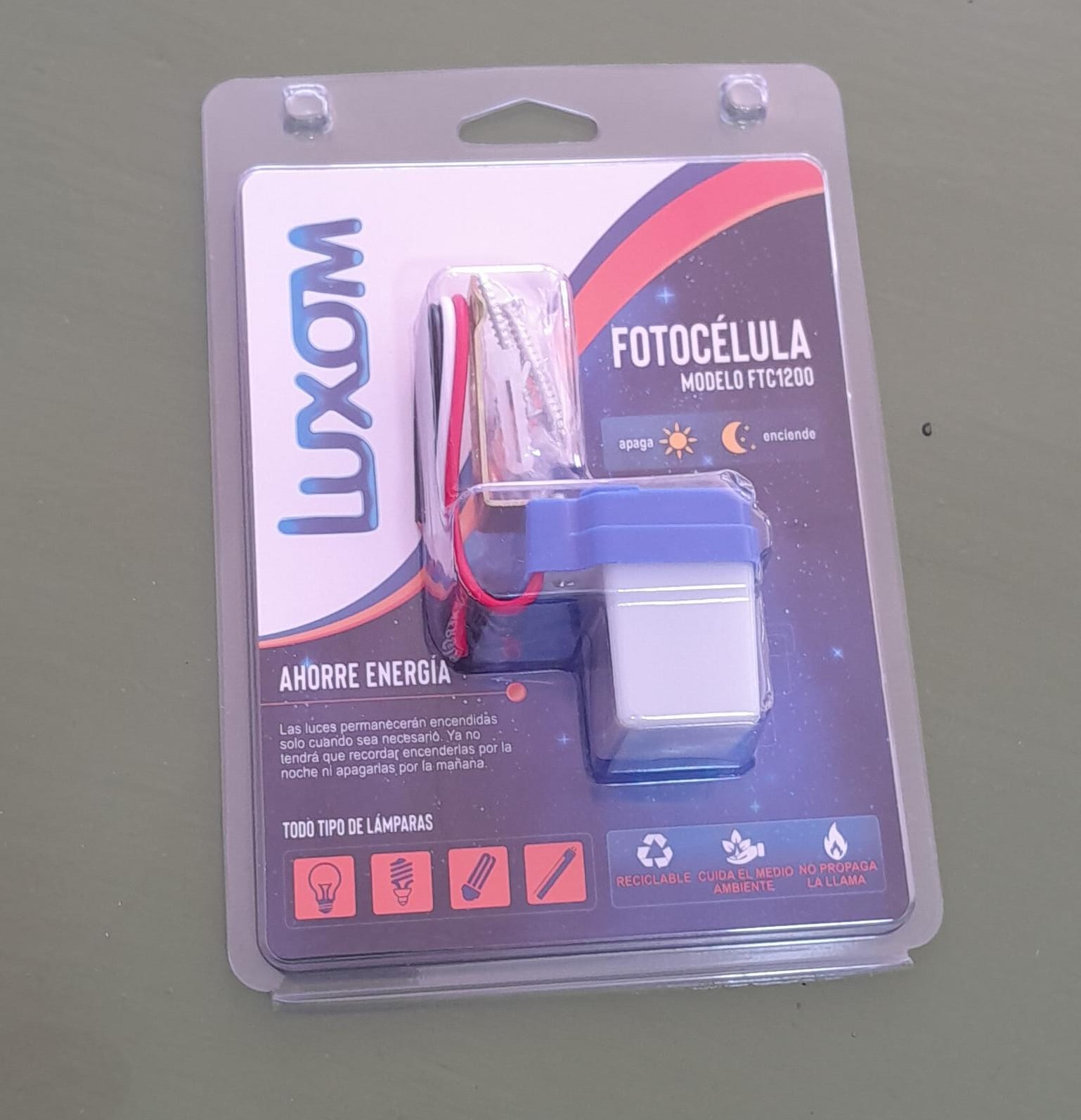 FOTOCELULA 3 CABLES 1200W LUXOM