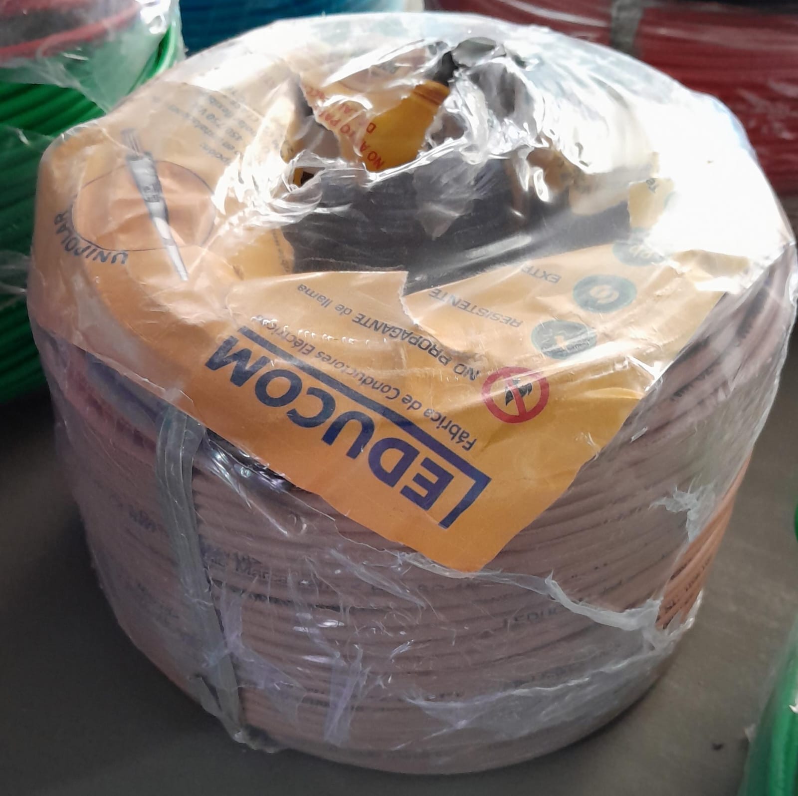 CABLE UNIPOLAR 4mm MARRON NORM. X MT LEDUCOM