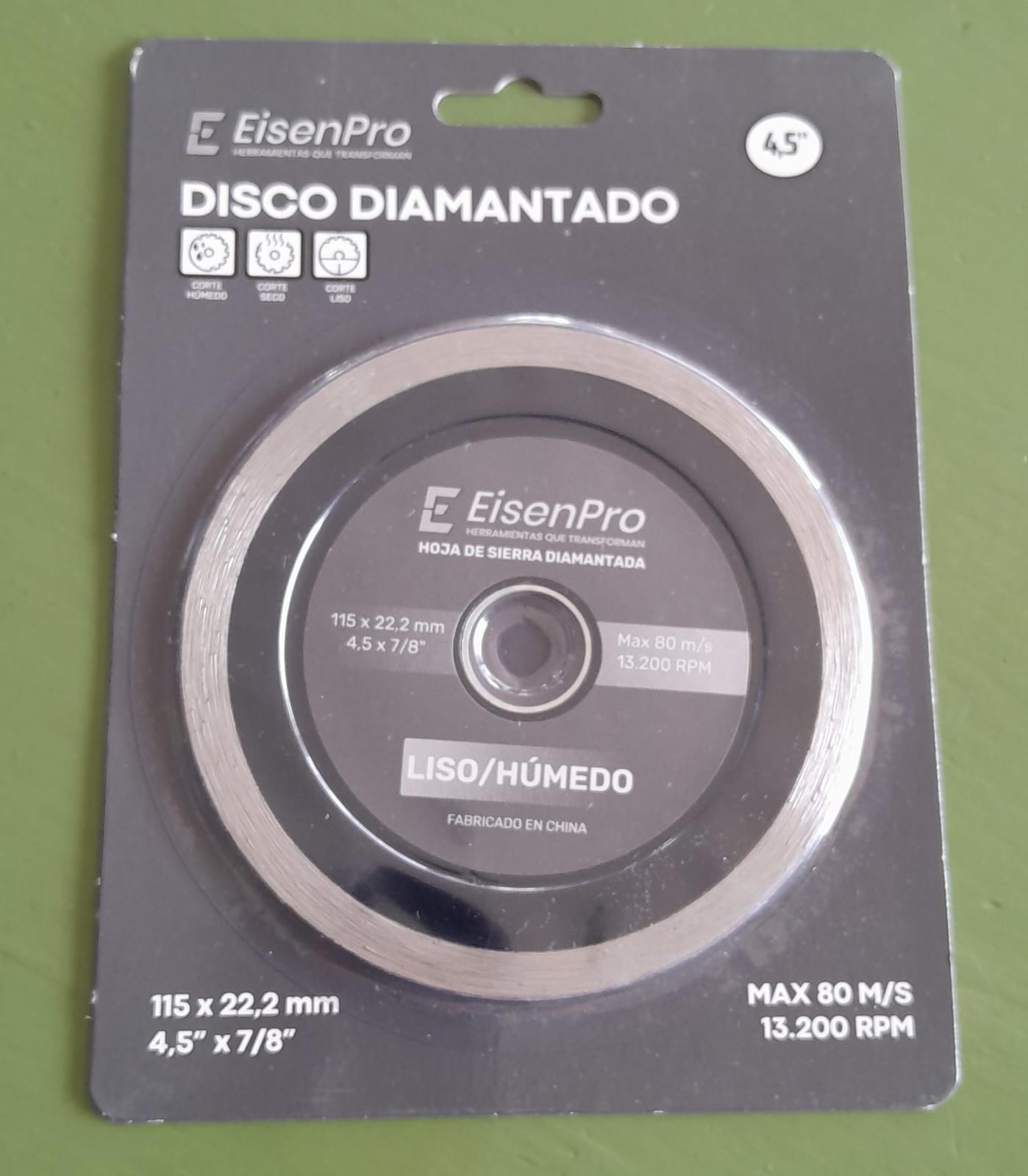 DISCO CORTE CERAMICA CONTINUO 115MM EISENPRO