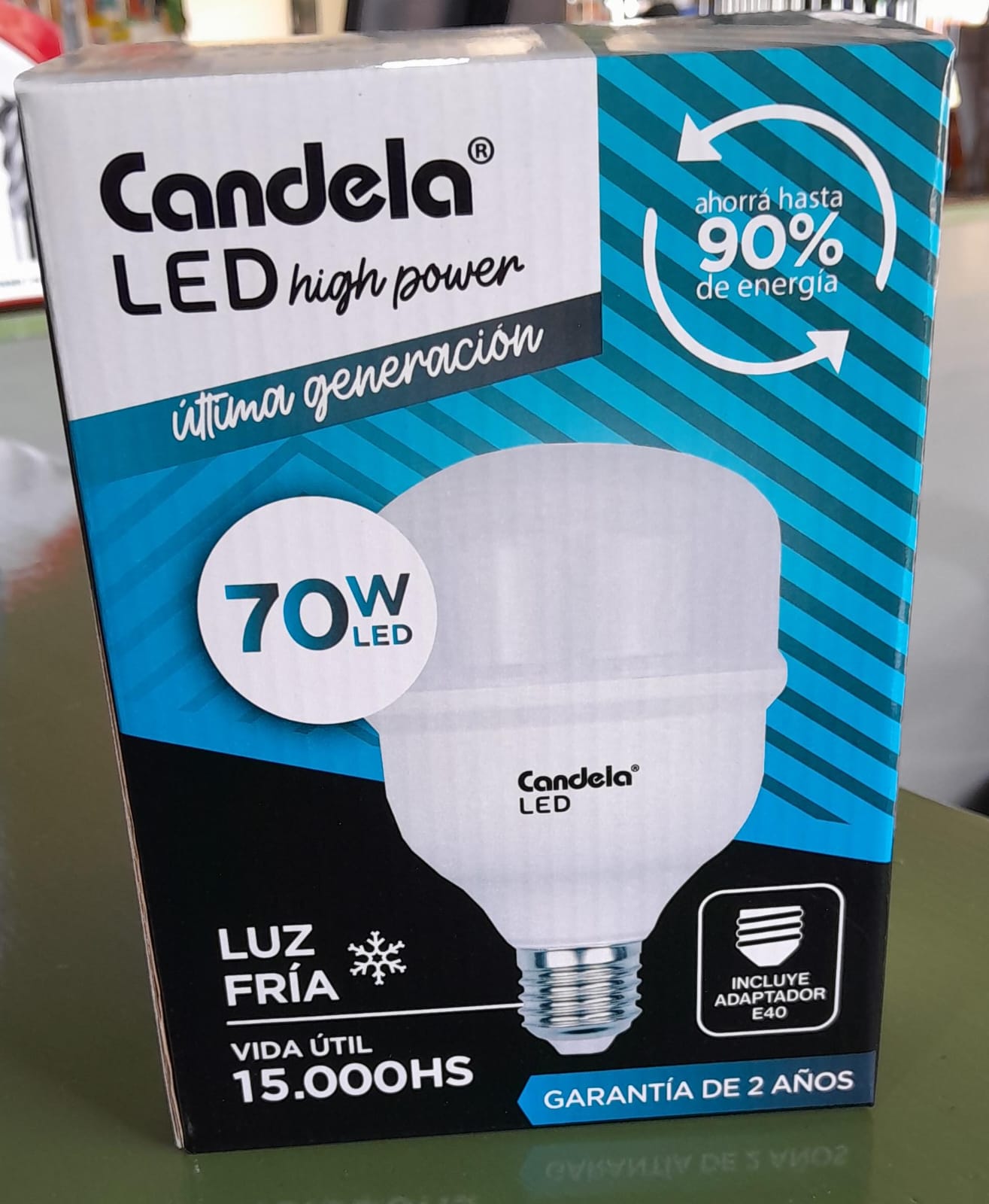 LAMPARA LED L/FRIA HIGH POWER CANDELA 70W