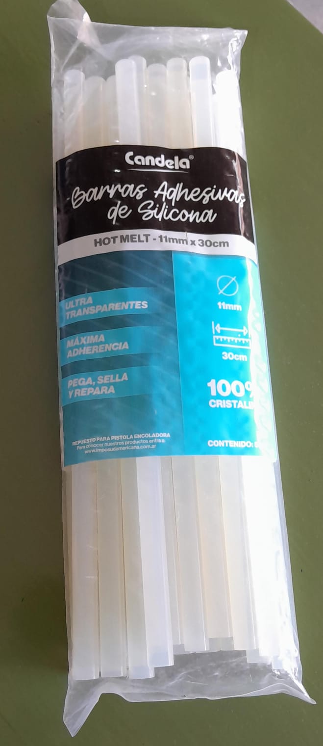 BARRAS ADHESIVAS DE SILICONA CANDELA 11MMX30CM