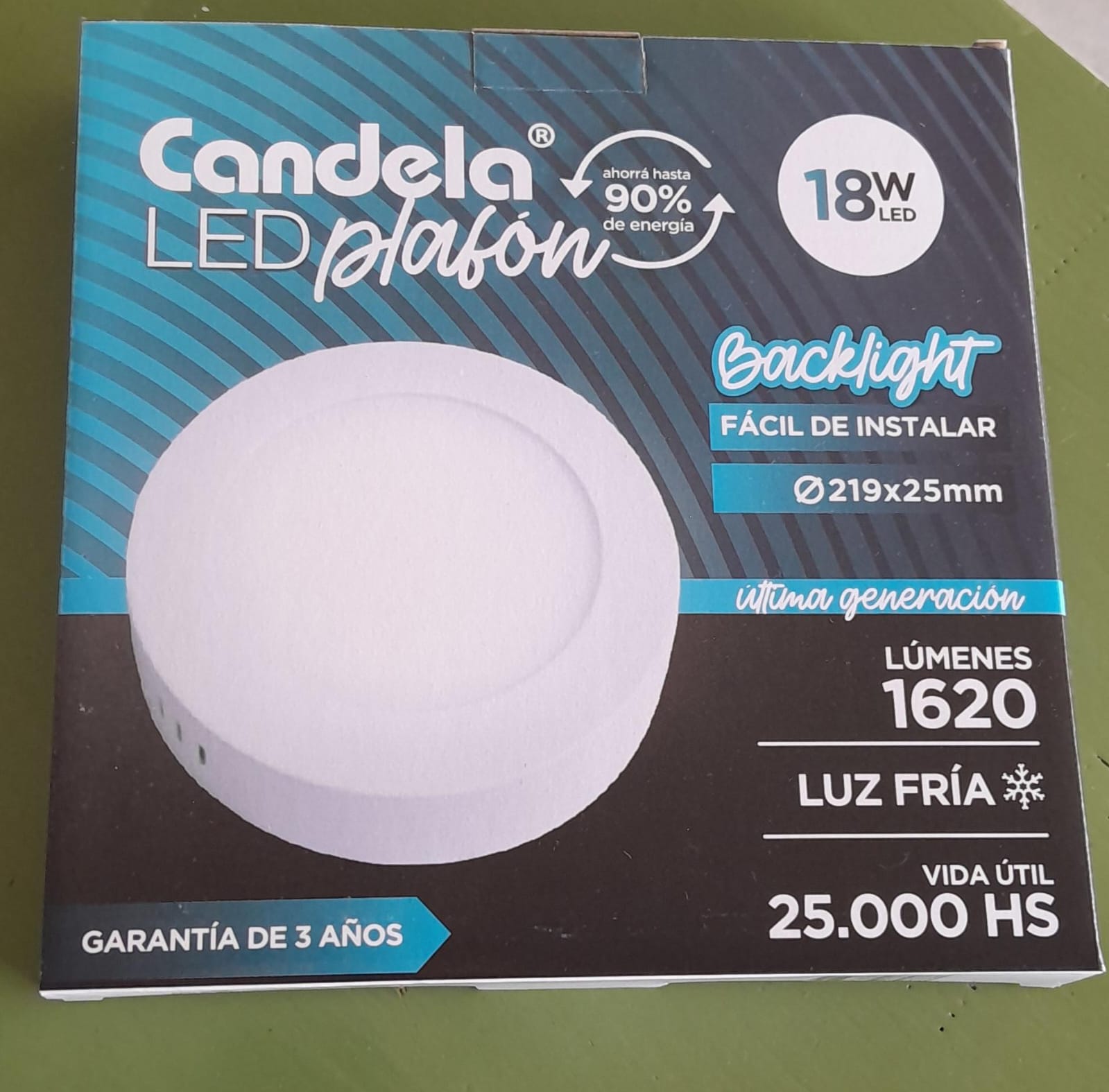PLAFON LED REDONDO SUPERF. L/FRIA CANDELA 18W