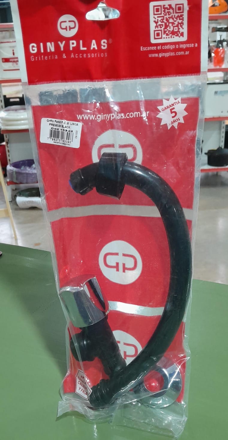 GRIFO PARED PICO CURVO MOVIL PREMIUM BLACK