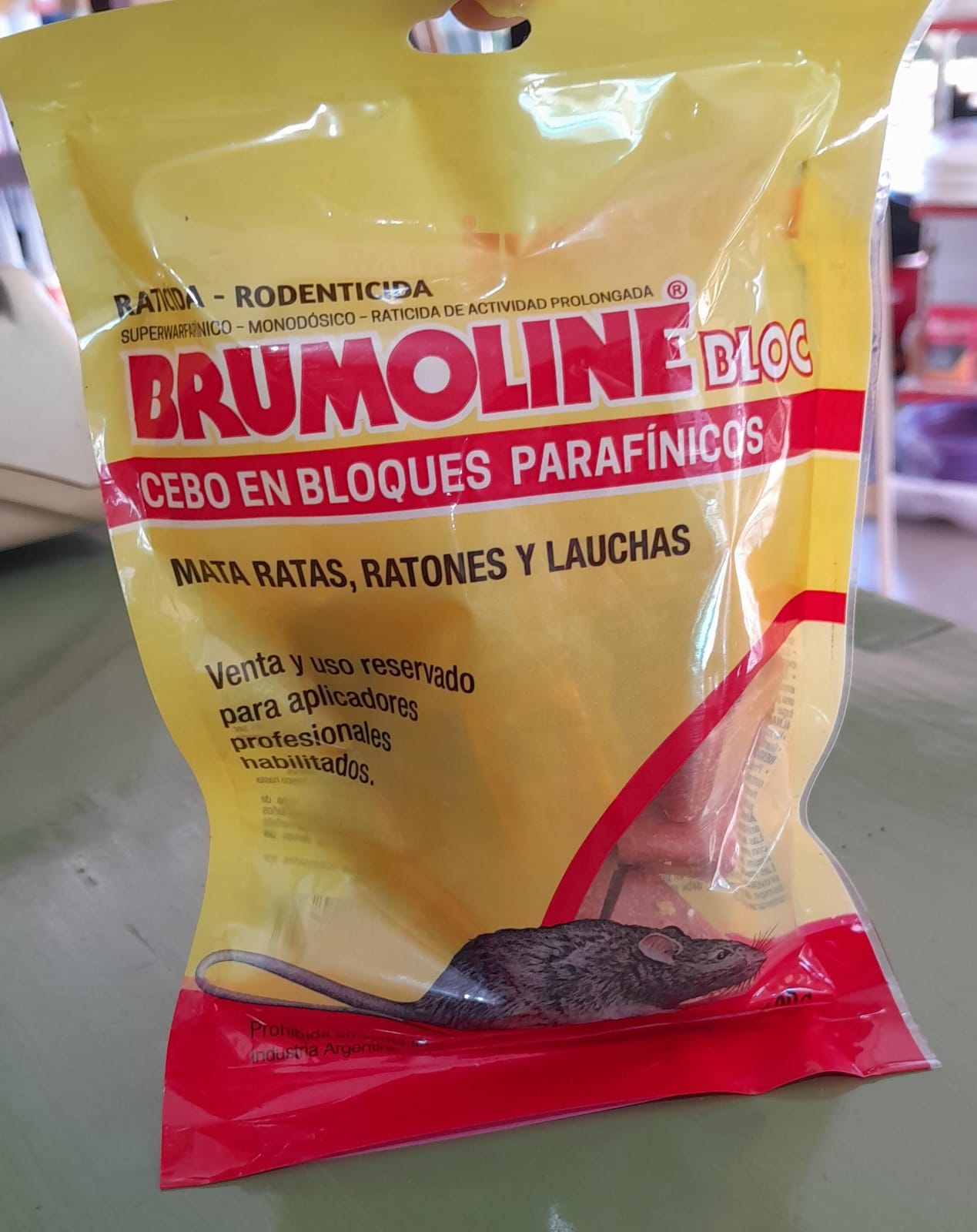 RATICIDA ESPECIAL BLOQUE PARAFINICO BRUMOLINE 120G