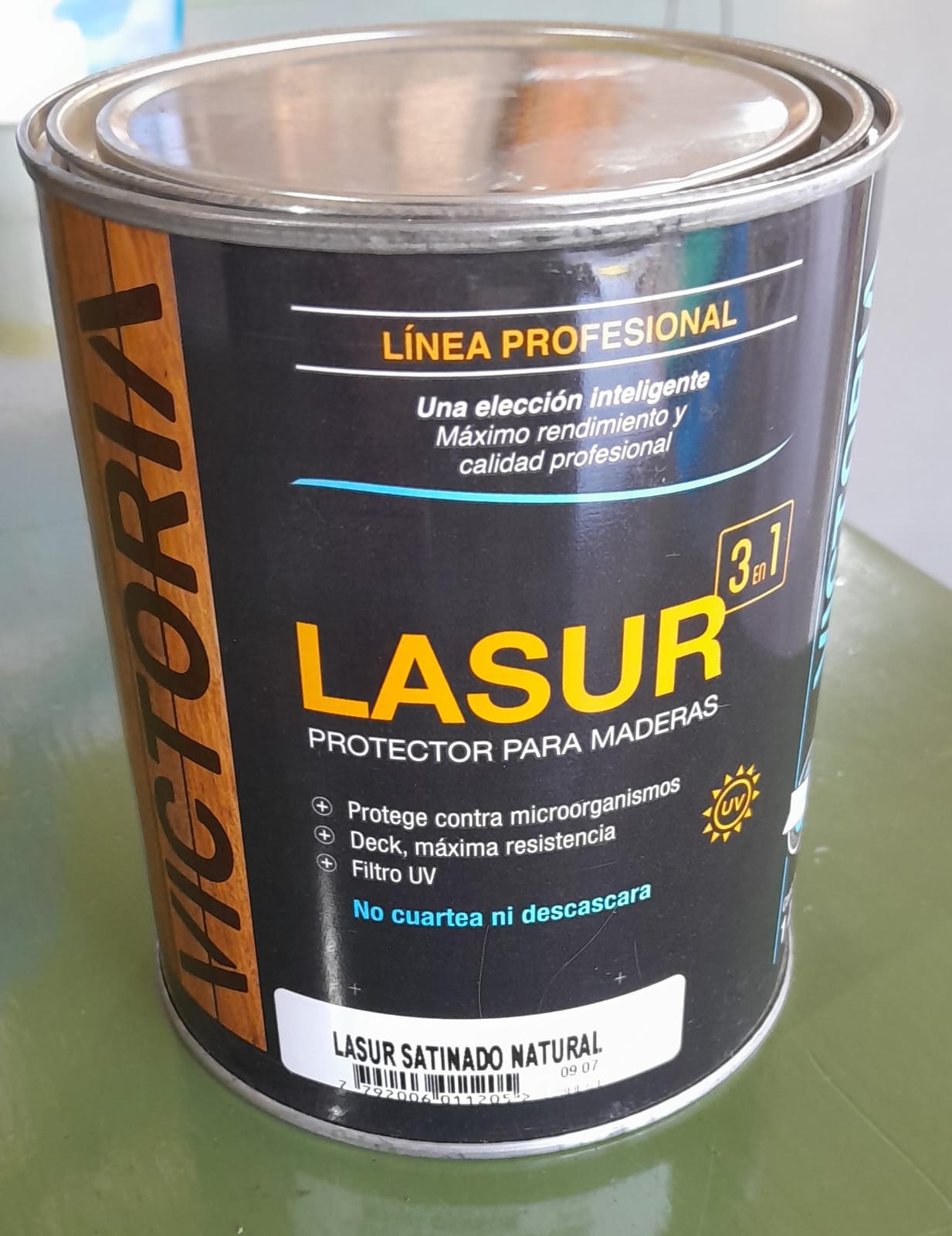 IMPREGNANTE LASUR SATINADO NATURAL VICTORIA 1LT