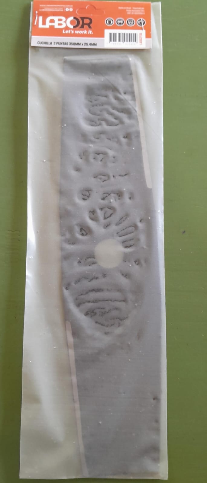 CUCHILLA 2 PUNTAS LABOR 350MM X 25.4MM