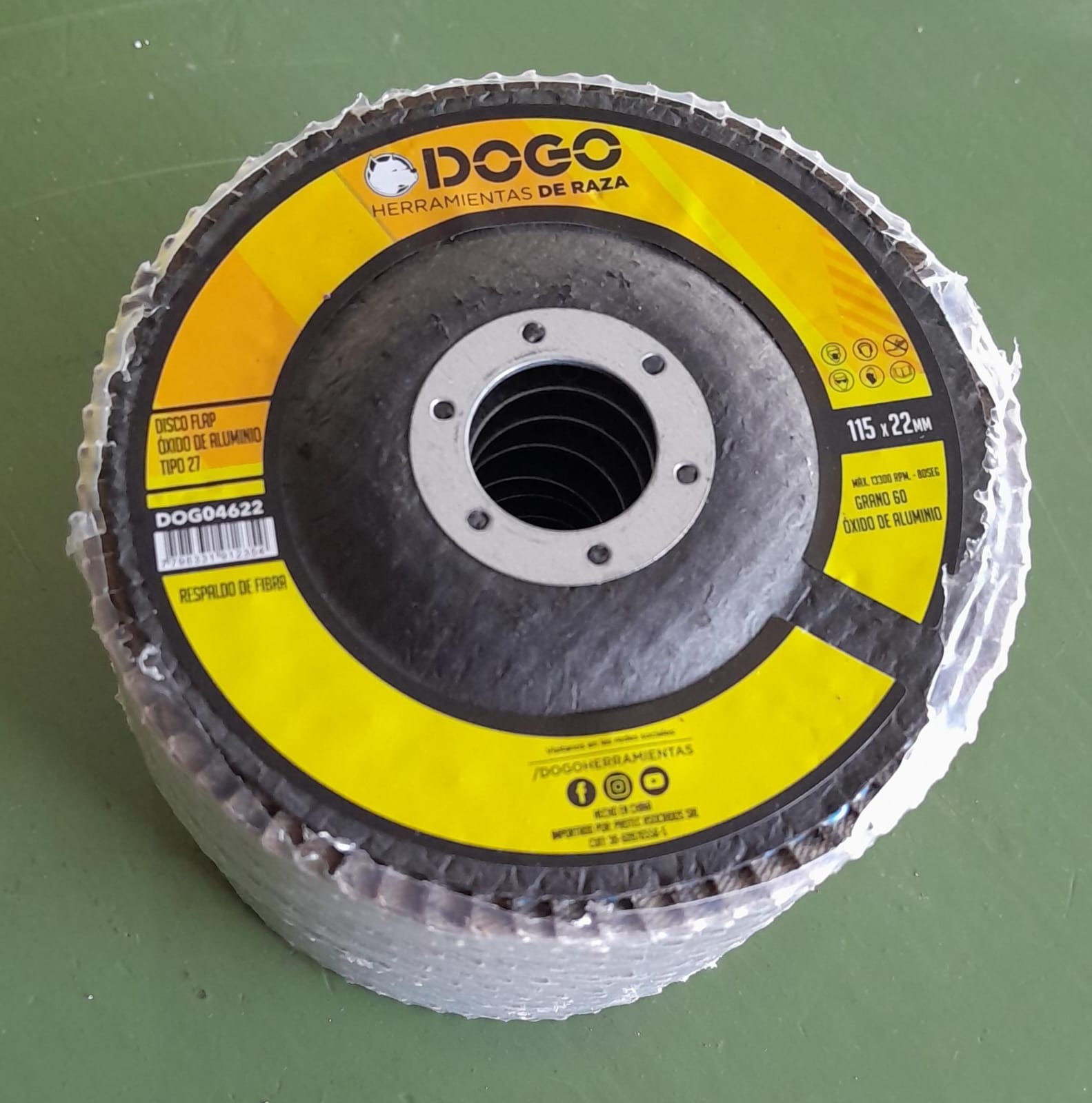 DISCO FLAP OXIDO ALUMINIO DOGO 115MM GR 60