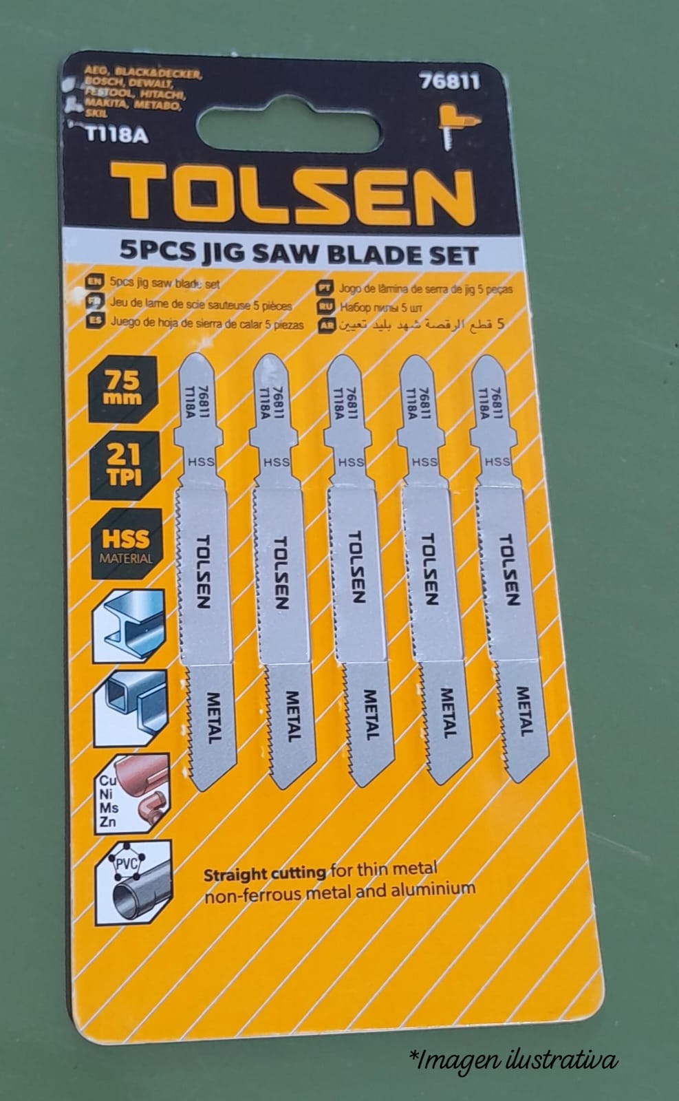 HOJAS DE CALAR TOLSEN X PIEZA