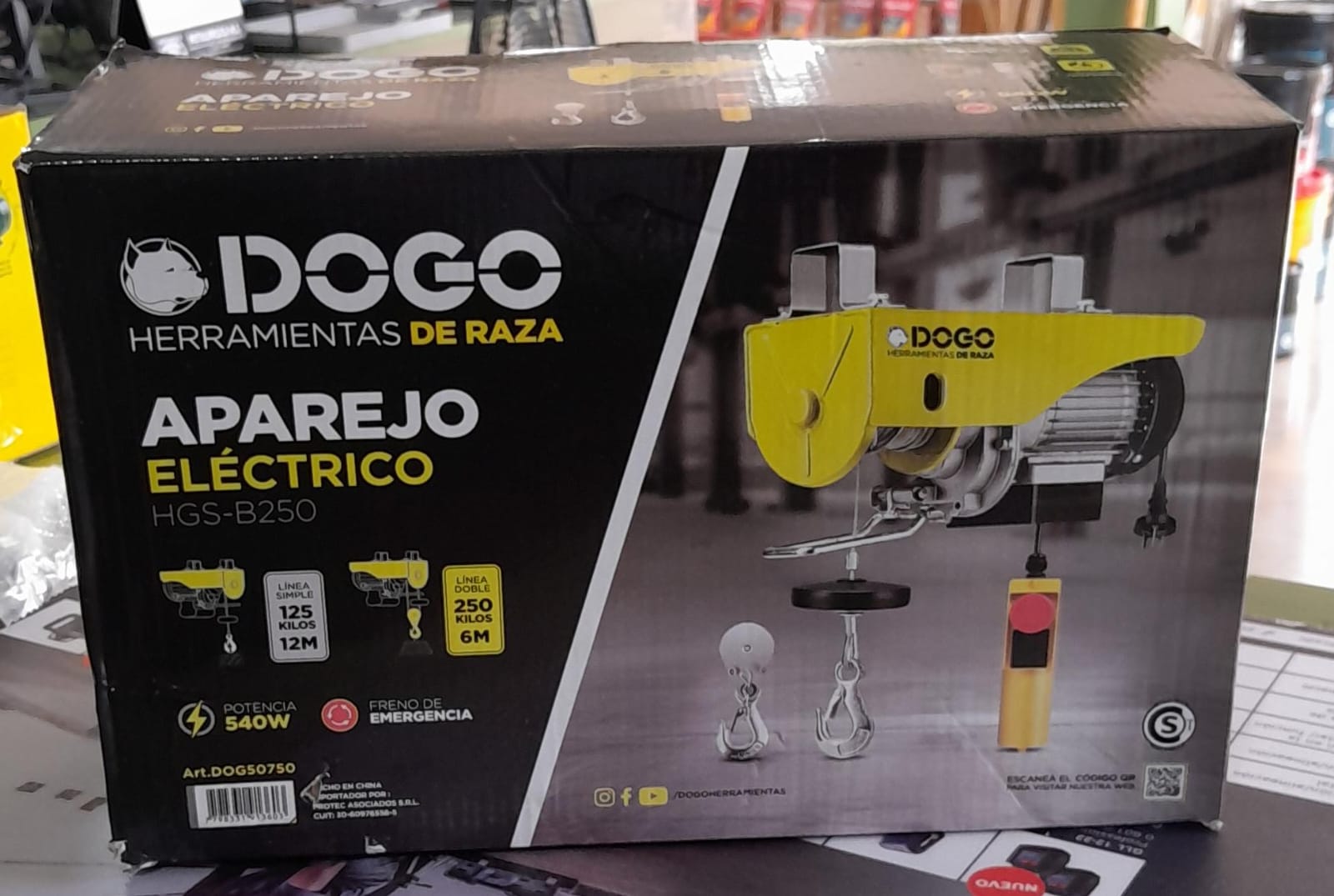 APAREJO ELECTRICO DOGO 250KG 540W