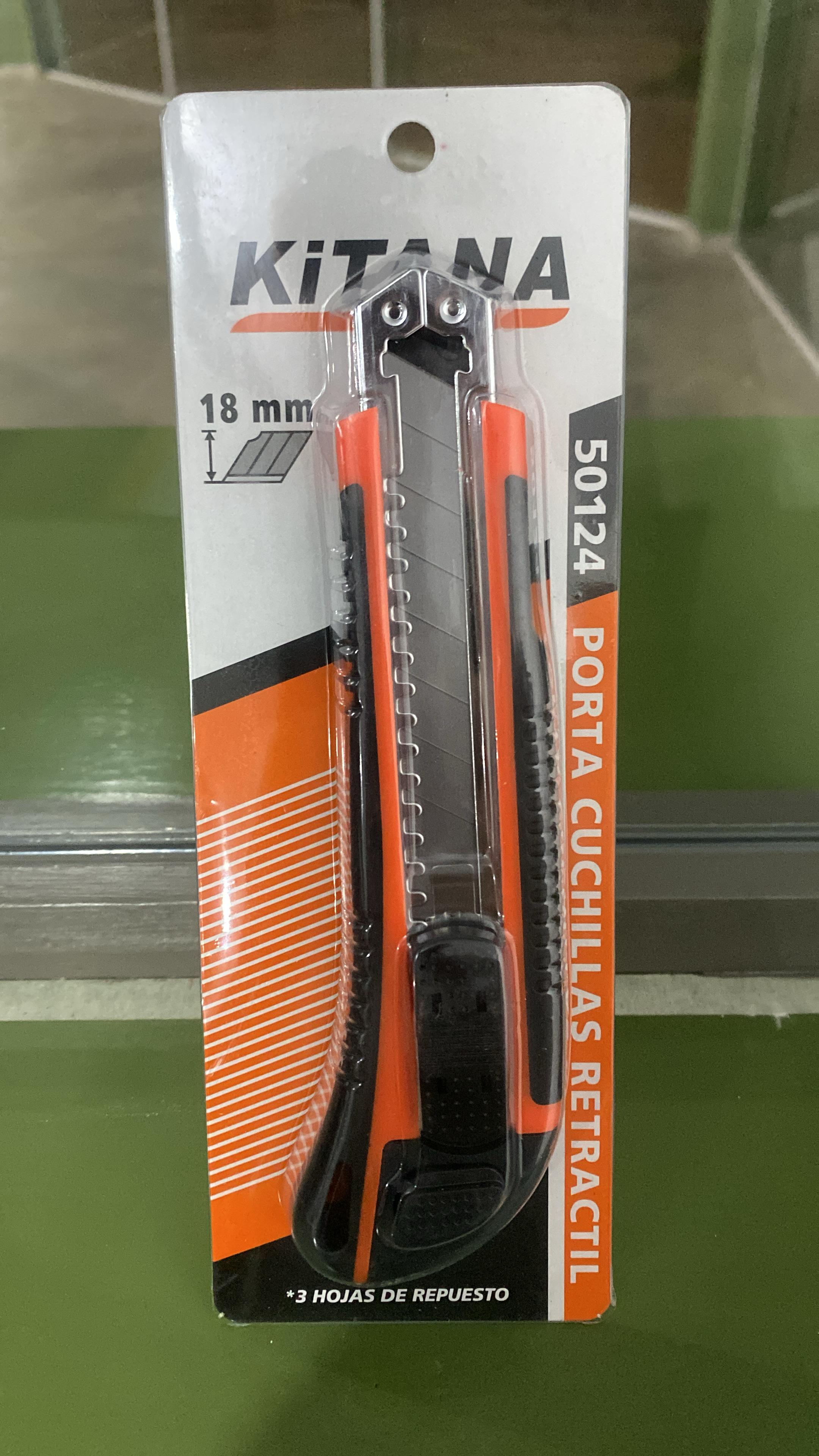 TRINCHETA CUTTER 18MM PORTA CUCHILLA RETRACTIL KITANA