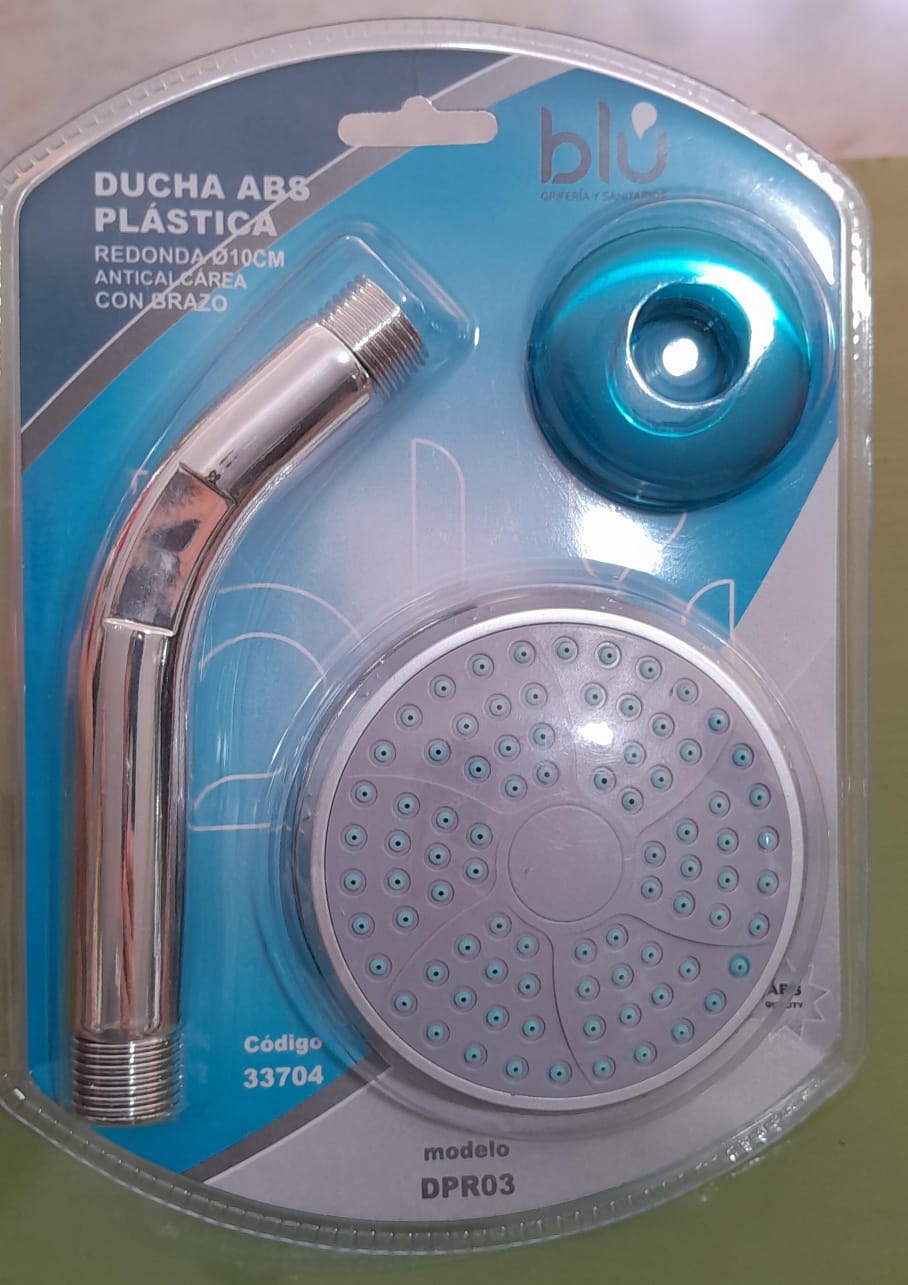 DUCHA ABS PLASTICA REDONDA BLU 10CM