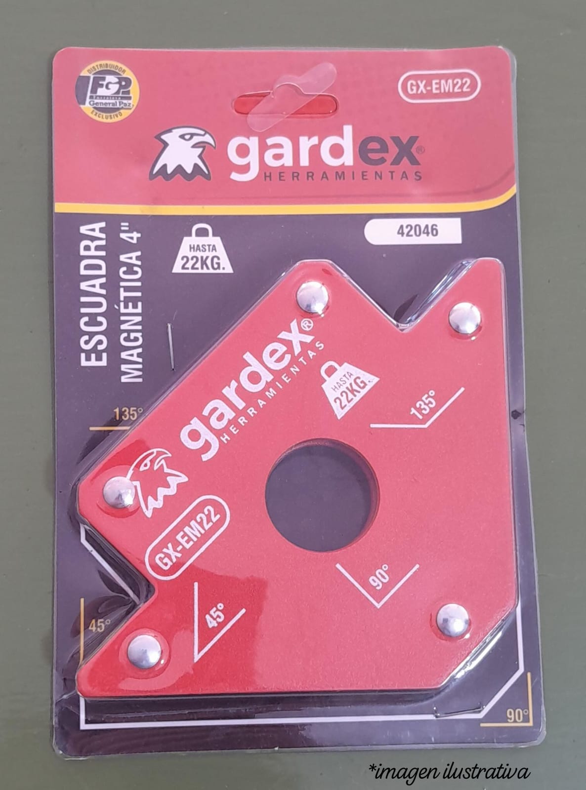 ESCUADRA MAGNETICA GARDEX 34KG 5"