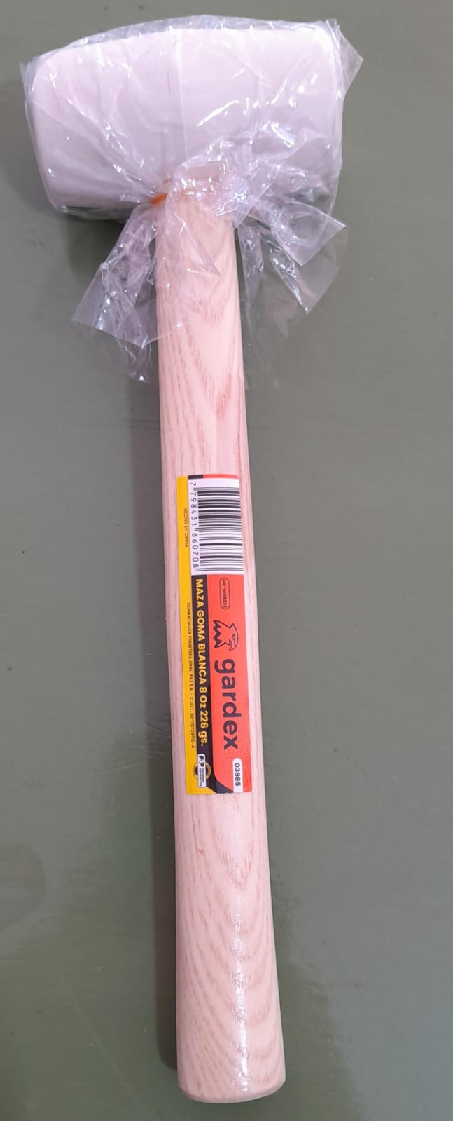 MAZA GOMA GARDEX BLANCA 225gr 40MM