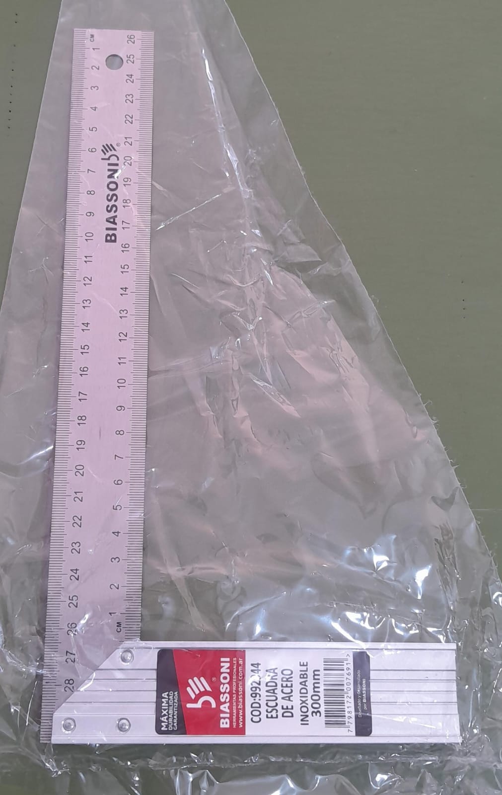 ESCUADRA METALICA BIASSONI 300MM